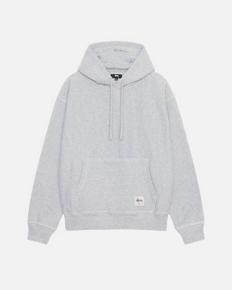 Stüssy Contrast Stitch Label Hoodie Long Sleeve Sweatshirt Unisex Grijs | OO61-X3-XX