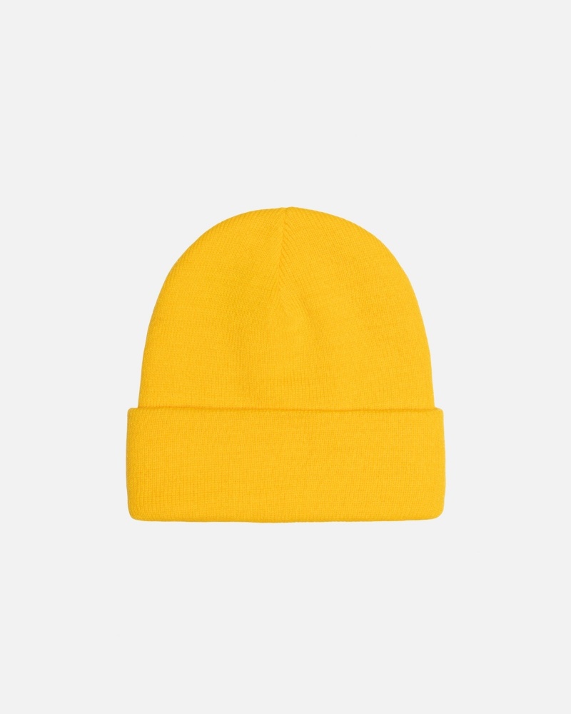 Stüssy Cuff Beanie Stock Muts Unisex Mosterdgeel | DU48-J7-IA