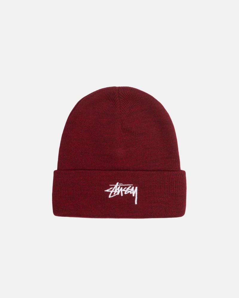 Stüssy Cuff Beanie Stock Muts Unisex Rood | SY75-M6-VH