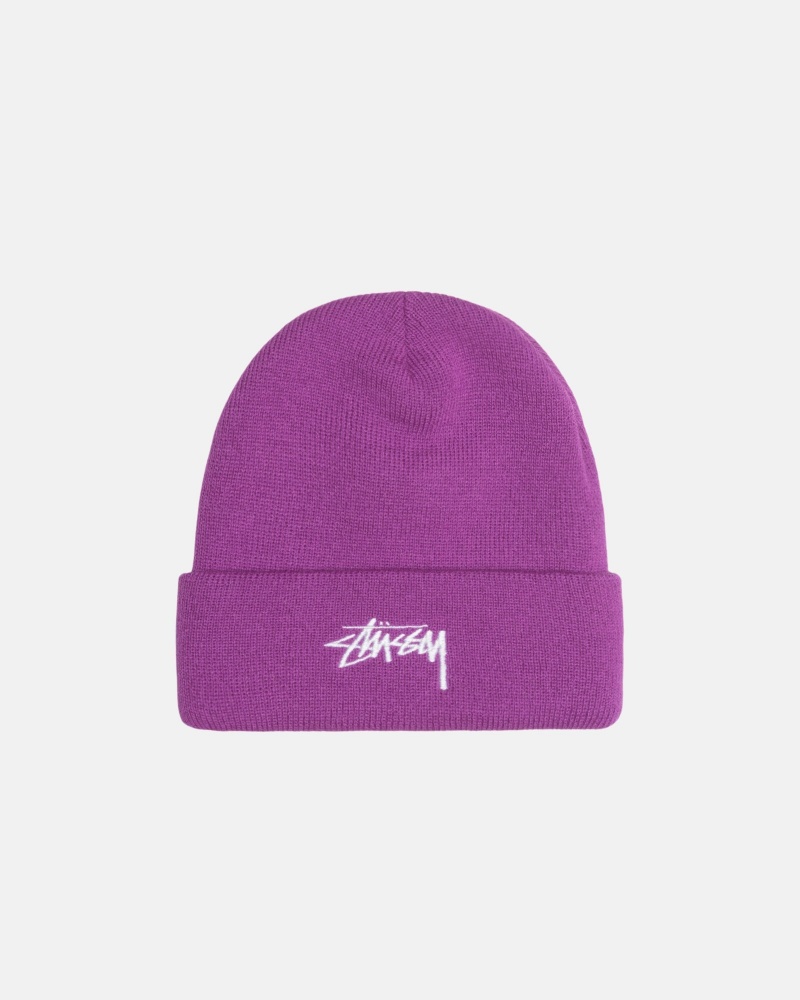 Stüssy Cuff Beanie Stock Muts Unisex Violet | AA27-Q7-MI