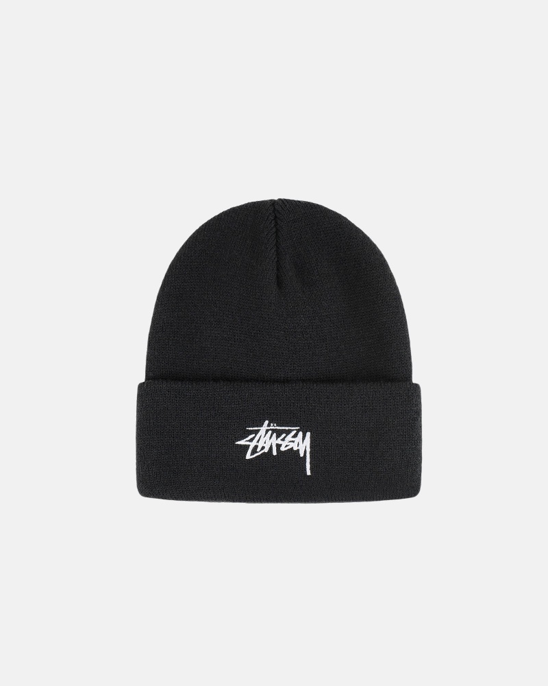 Stüssy Cuff Beanie Stock Muts Unisex Zwart | GJ97-L2-JQ