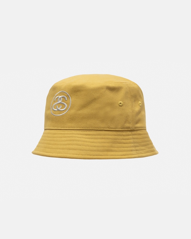 Stüssy Deep Bucket Hat SS Link Bucket Hat Unisex Goud | BL65-S8-BS