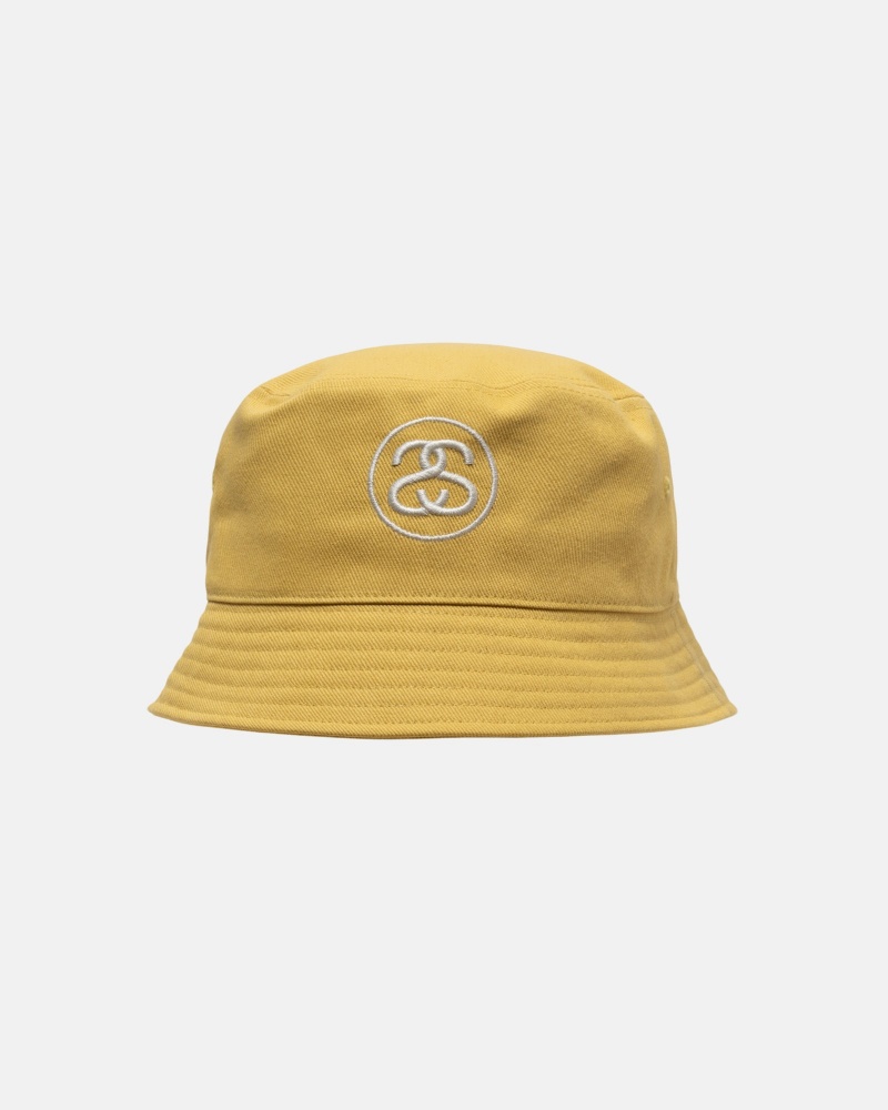 Stüssy Deep Bucket Hat SS Link Bucket Hat Unisex Goud | BL65-S8-BS