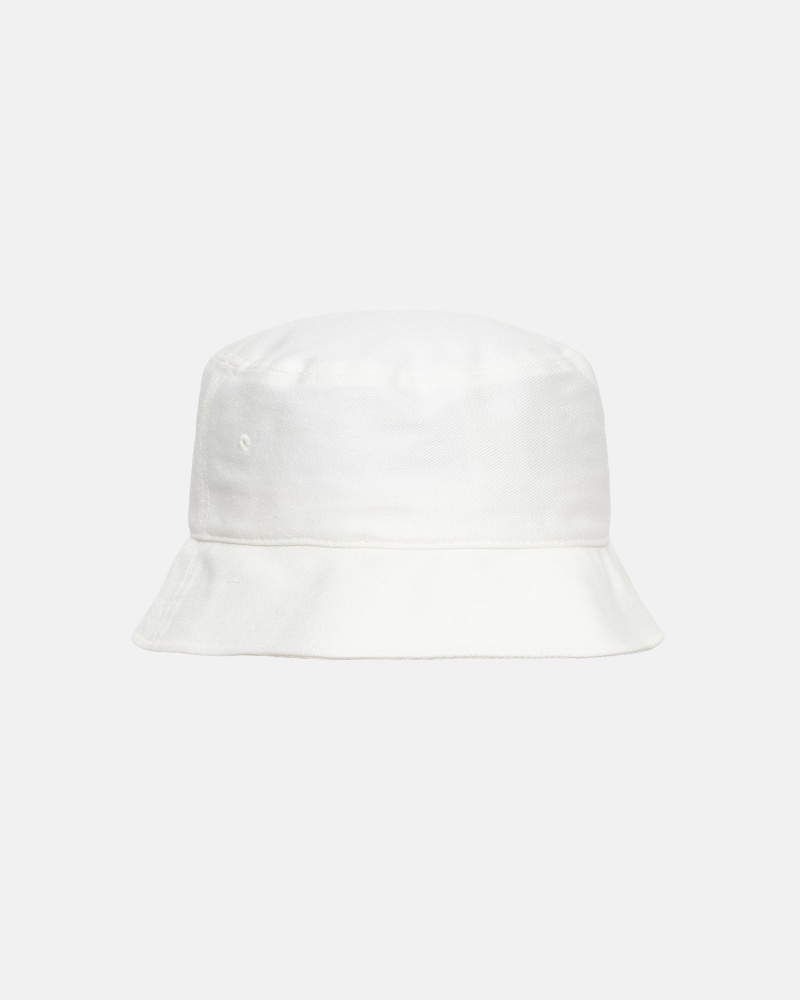 Stüssy Deep Bucket Hat SS Link Bucket Hat Unisex Wit | SG60-P9-SA