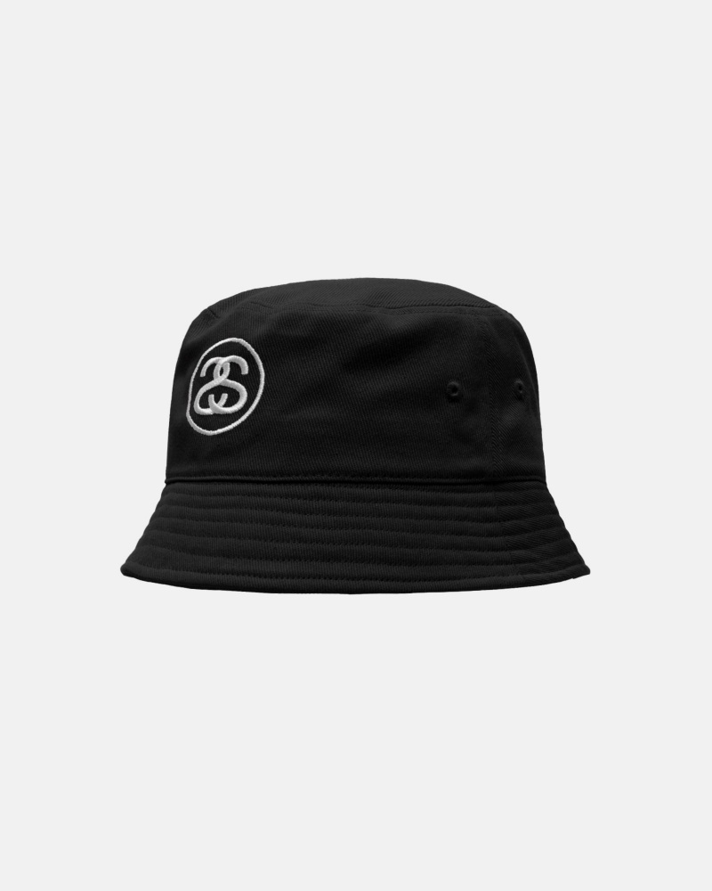 Stüssy Deep Bucket Hat SS Link Bucket Hat Unisex Zwart | ES17-T2-IZ