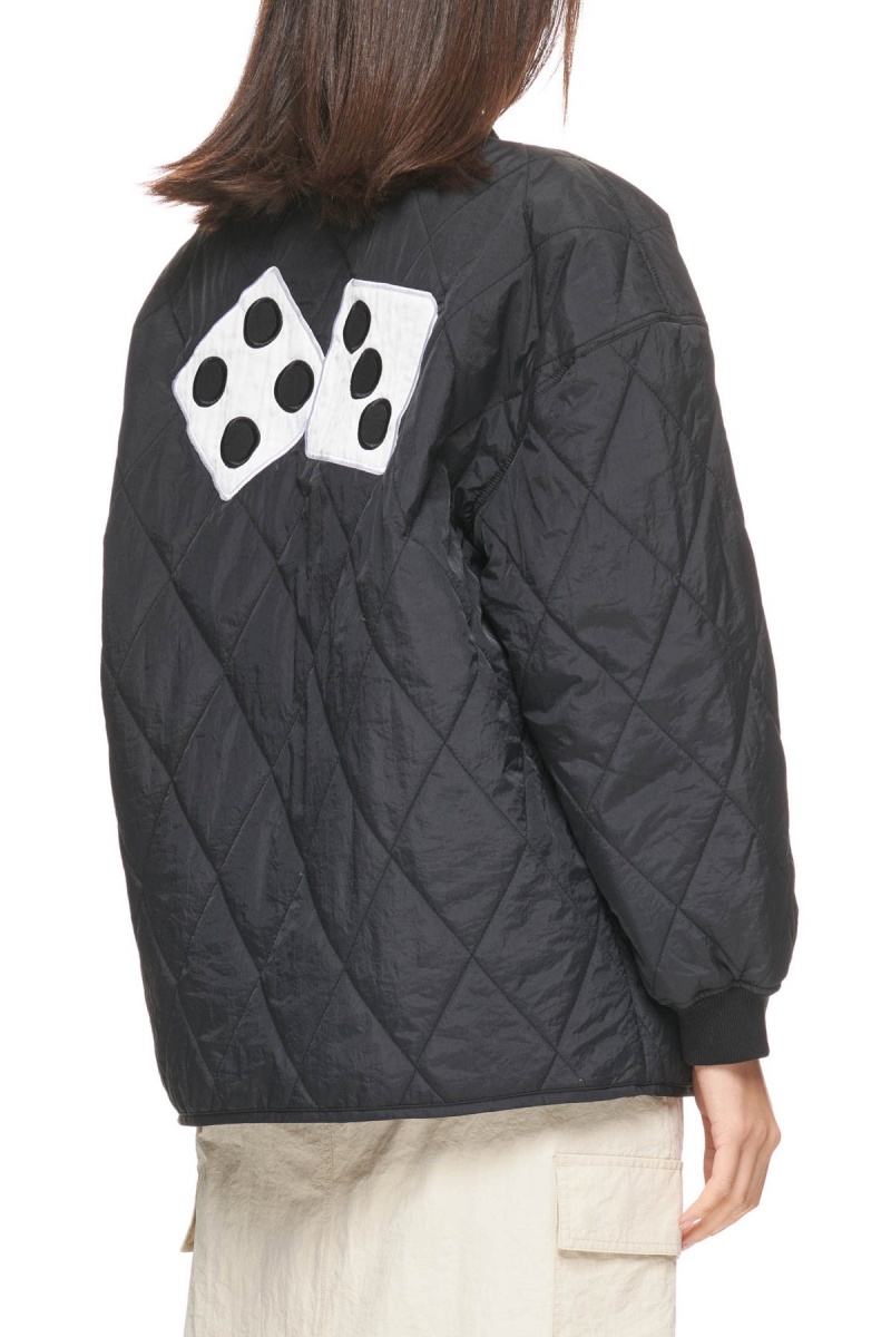 Stüssy Dice Gewatteerd Jacket Jassen Dames Zwart | BB43-U0-VY