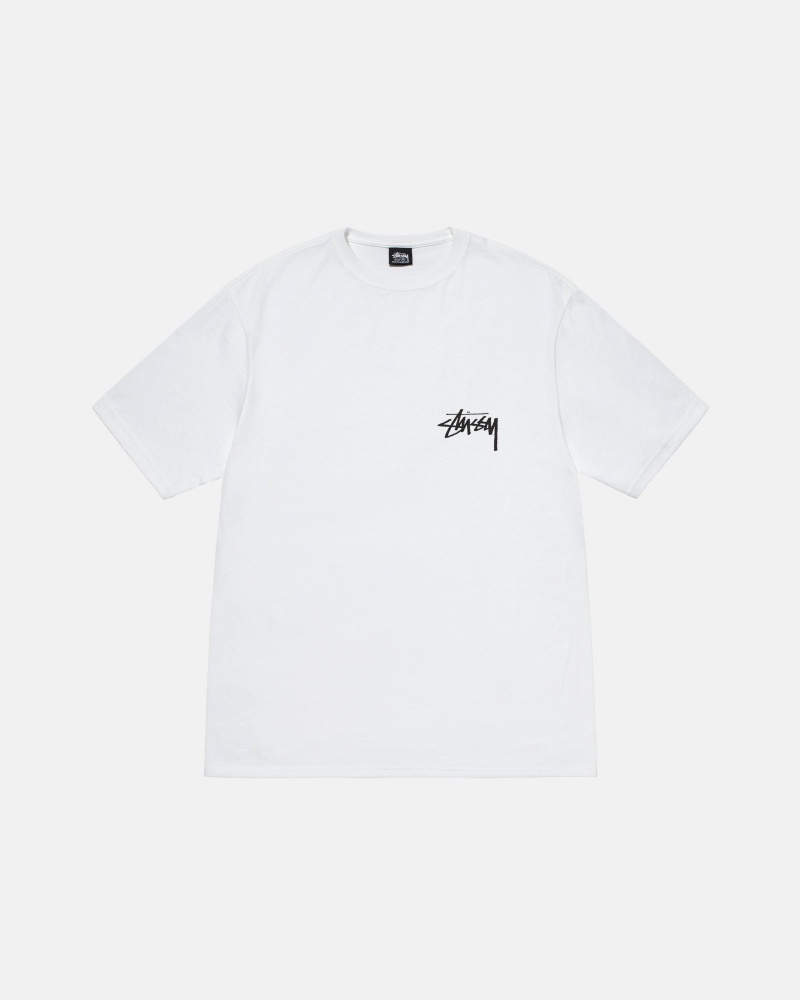 Stüssy Dog Collage Tee Short Sleeve T-Shirt Unisex Wit | RY18-D1-XB