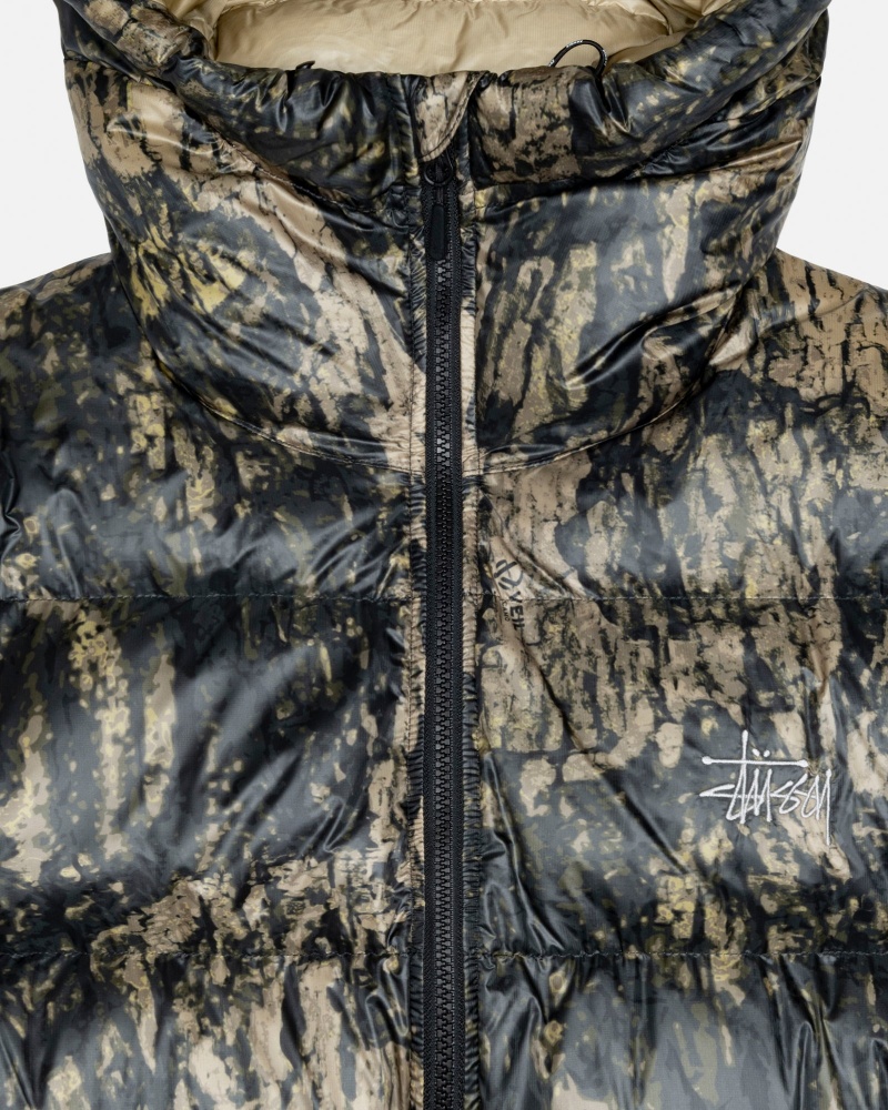 Stüssy Down Parka Micro Ripstop Long Sleeve Outerwear Unisex Camo | LC92-E2-YX