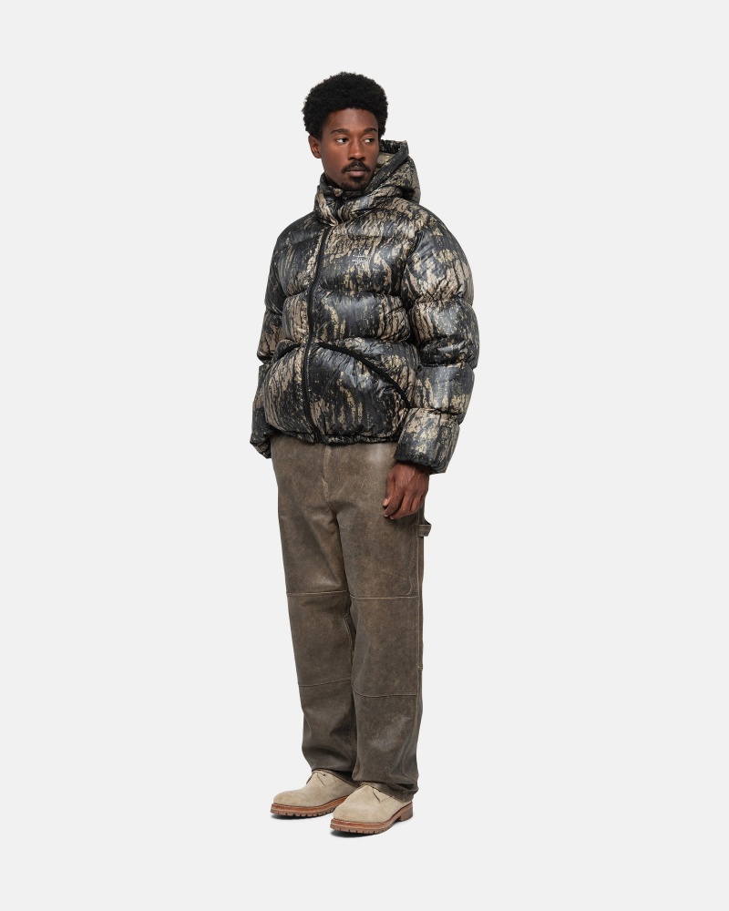 Stüssy Down Parka Micro Ripstop Long Sleeve Outerwear Unisex Camo | LC92-E2-YX