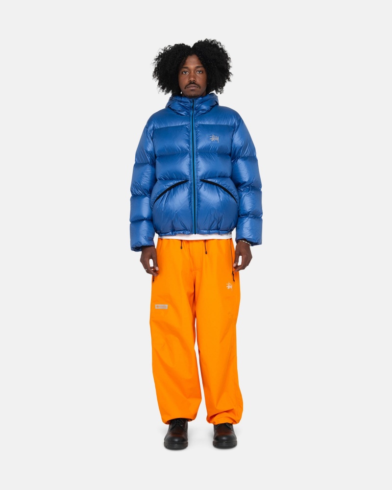 Stüssy Down Parka Micro Ripstop Long Sleeve Outerwear Unisex Koningsblauw Blauw | YV62-B2-GH