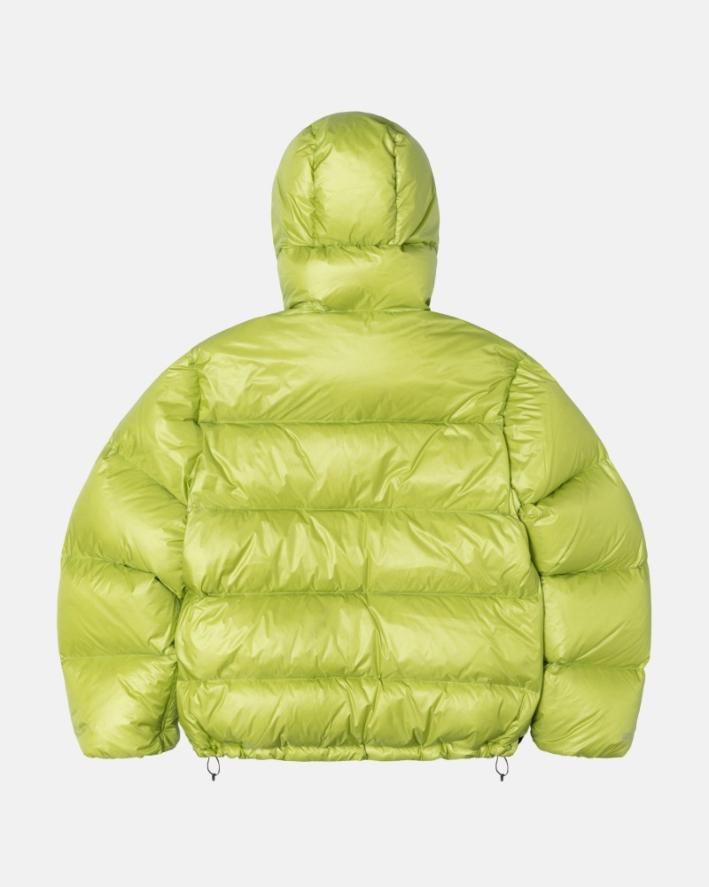 Stüssy Down Parka Micro Ripstop Long Sleeve Outerwear Unisex Lime | OL24-G3-IZ