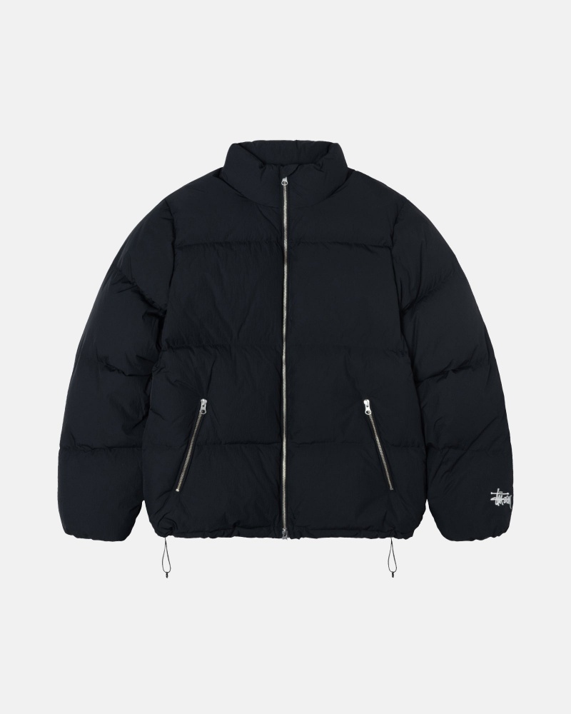 Stüssy Down Puffer Nylon Long Sleeve Outerwear Unisex Zwart | OK79-R4-WS