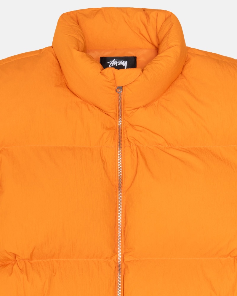 Stüssy Down Puffer Nylon Long Sleeve Outerwear Unisex Oranje | UV31-T7-FM