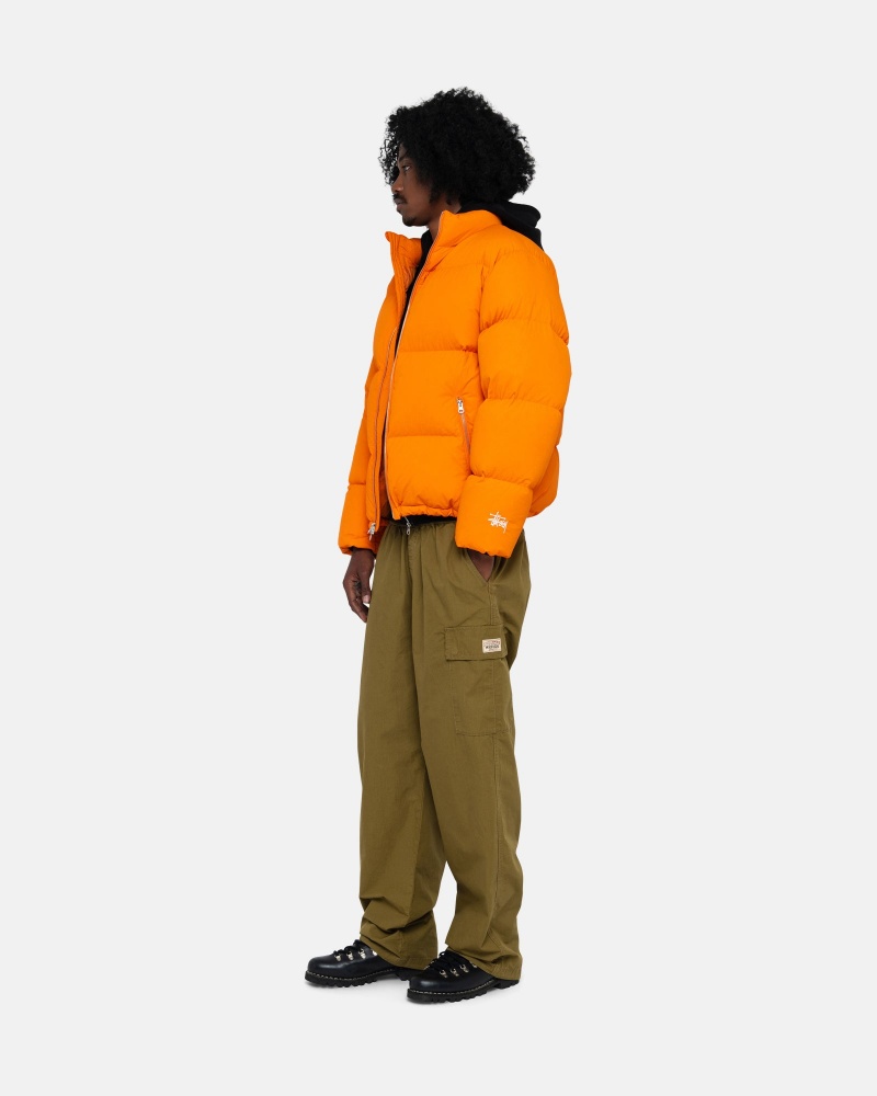 Stüssy Down Puffer Nylon Long Sleeve Outerwear Unisex Oranje | UV31-T7-FM