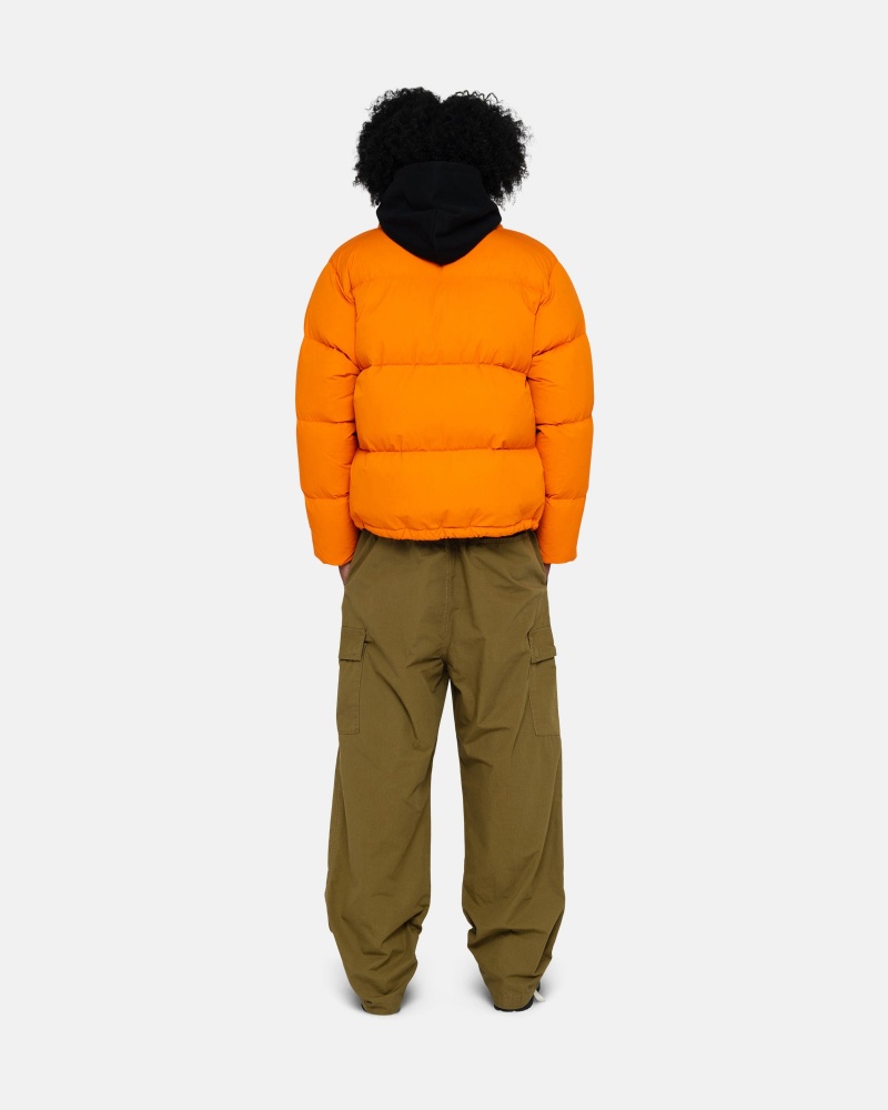 Stüssy Down Puffer Nylon Long Sleeve Outerwear Unisex Oranje | UV31-T7-FM