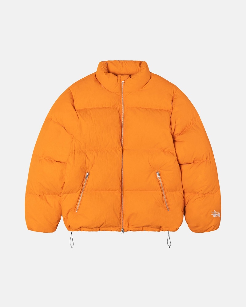 Stüssy Down Puffer Nylon Long Sleeve Outerwear Unisex Oranje | UV31-T7-FM