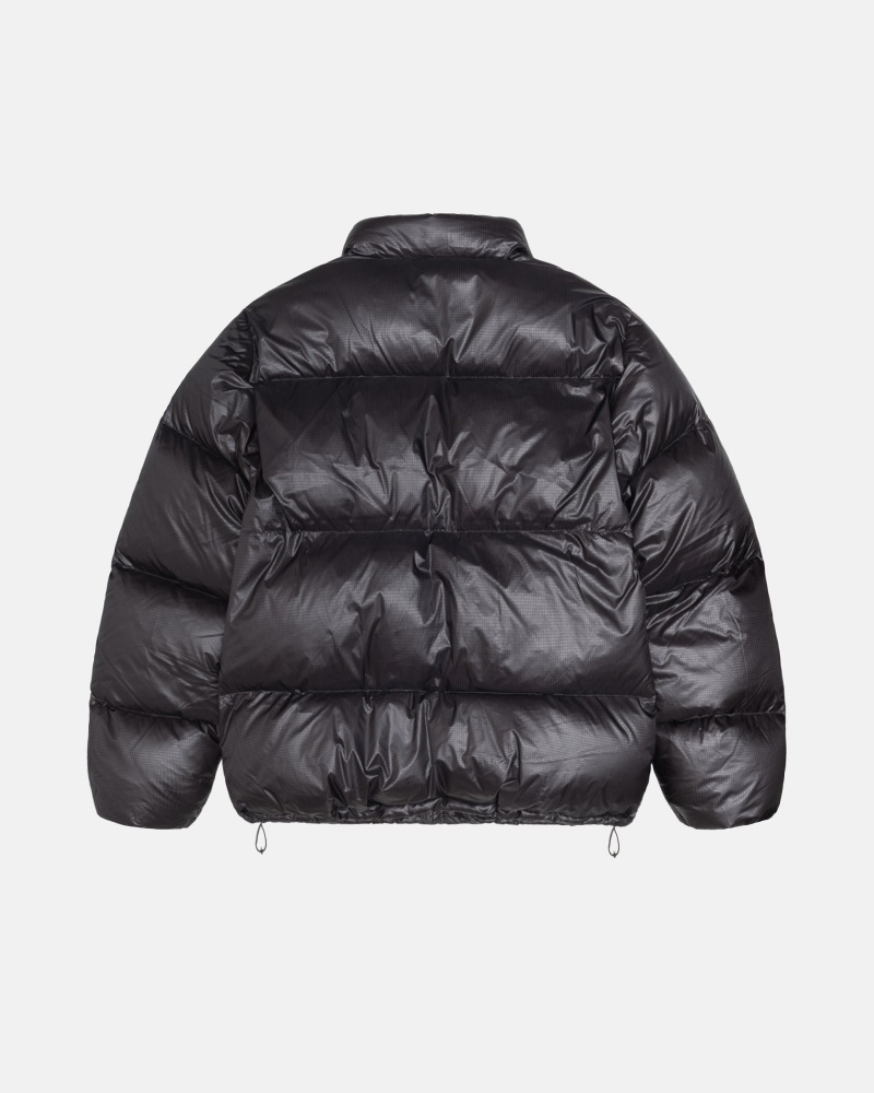 Stüssy Down Puffer Parachute Ripstop Long Sleeve Outerwear Unisex Charcoal | VA48-A4-LY