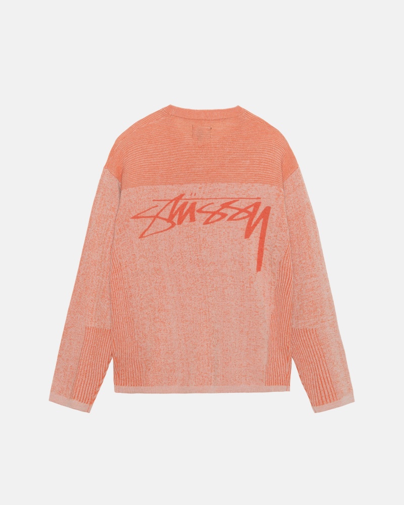 Stüssy Engineered Panel Trui Long Sleeve Sweater Unisex Oranje | SY66-Z1-EH