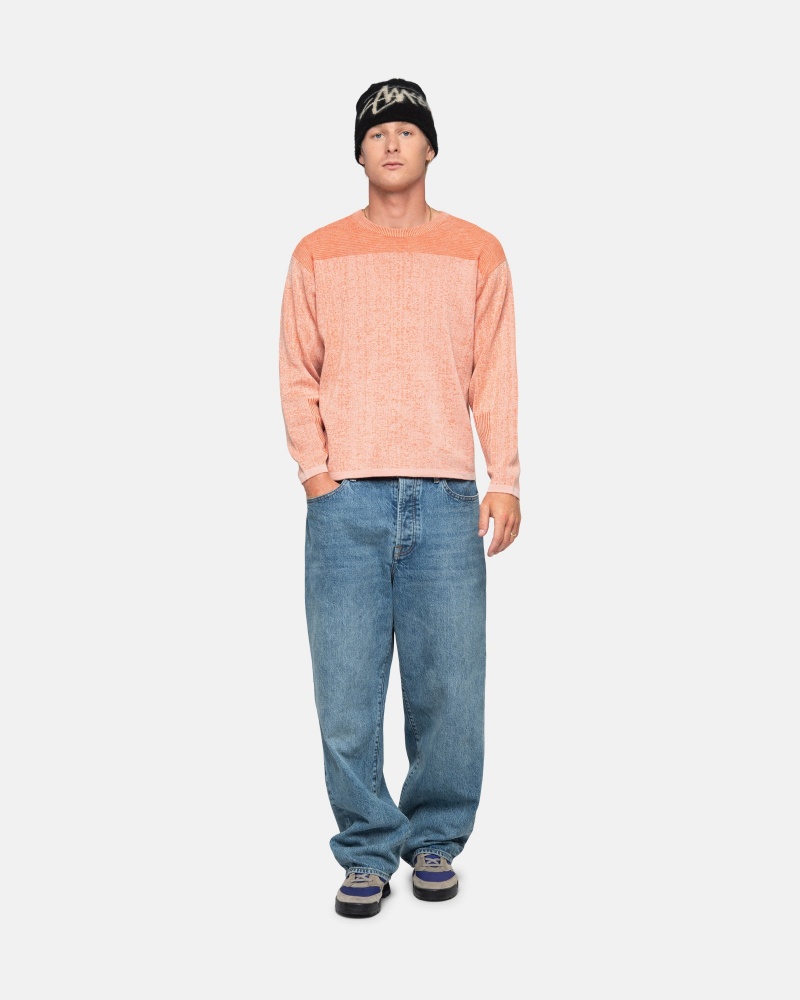 Stüssy Engineered Panel Trui Long Sleeve Sweater Unisex Oranje | SY66-Z1-EH