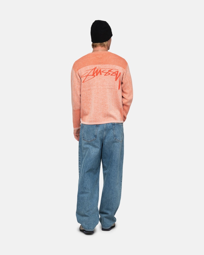 Stüssy Engineered Panel Trui Long Sleeve Sweater Unisex Oranje | SY66-Z1-EH