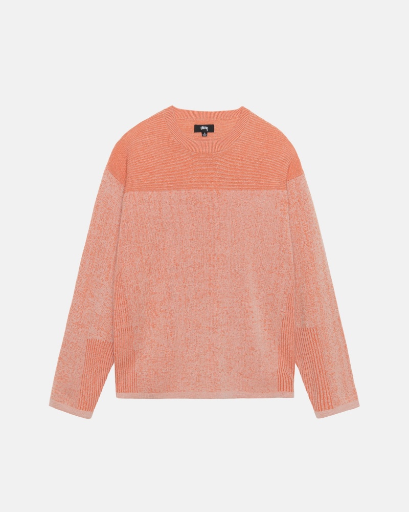 Stüssy Engineered Panel Trui Long Sleeve Sweater Unisex Oranje | SY66-Z1-EH