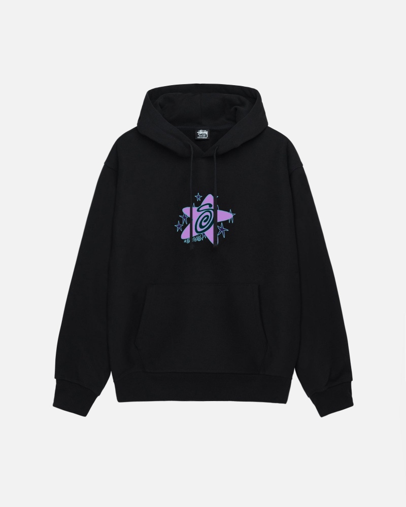 Stüssy Galaxy Hoodie Long Sleeve Sweatshirt Unisex Zwart | FX47-N6-AR