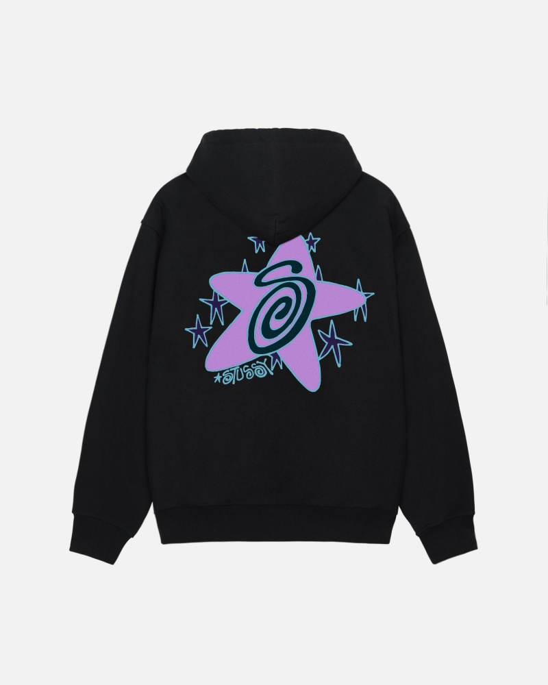 Stüssy Galaxy Hoodie Long Sleeve Sweatshirt Unisex Zwart | FX47-N6-AR