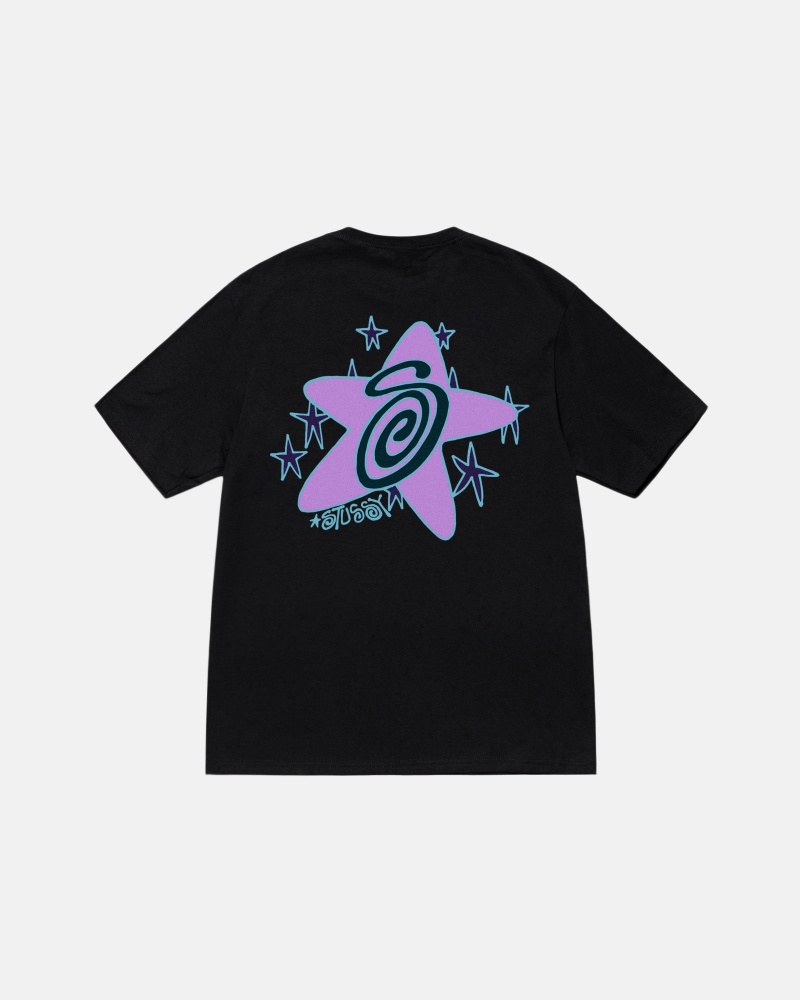 Stüssy Galaxy Tee Short Sleeve T-Shirt Unisex Zwart | QT17-B6-SK