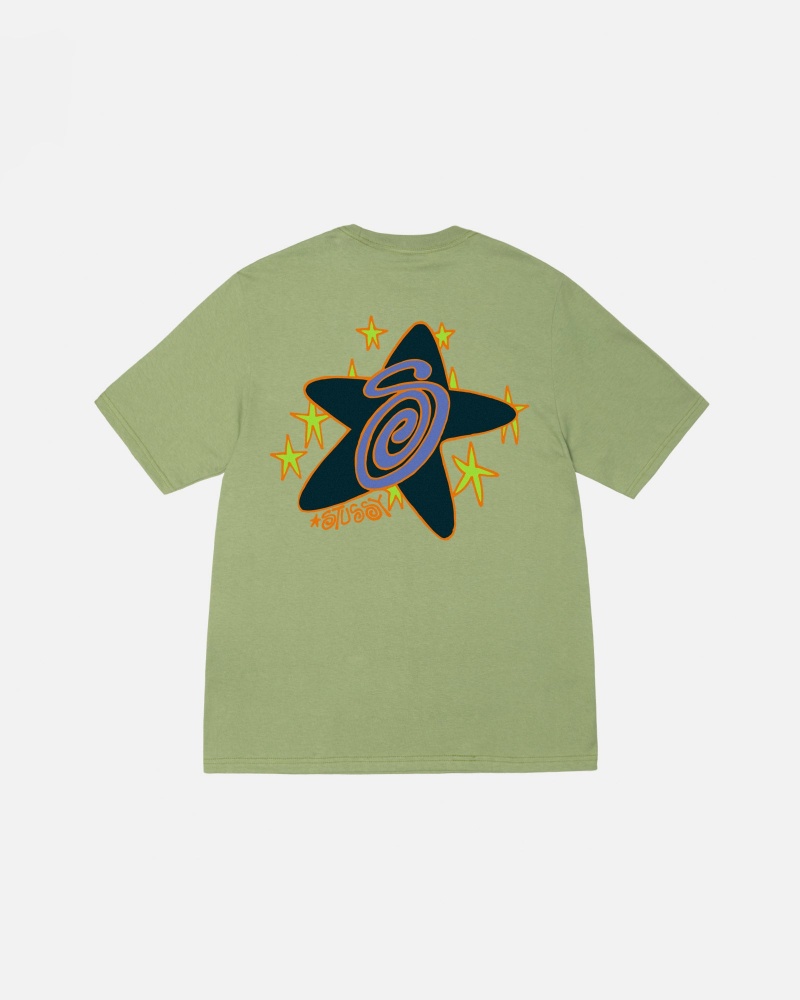 Stüssy Galaxy Tee Short Sleeve T-Shirt Unisex Moss | JV50-Z3-AI