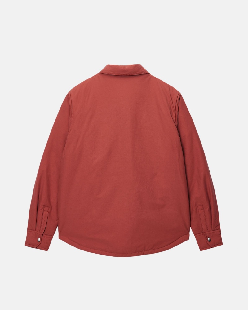 Stüssy Gewatteerd Tech Over Shirt Long Sleeve Shirt Unisex Brick | CC63-U7-EH