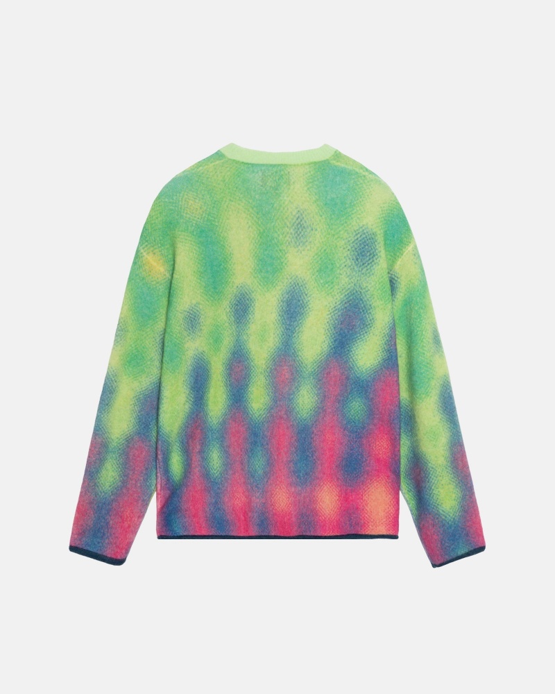 Stüssy Gradient Dot Brushed Trui Long Sleeve Sweater Unisex Multi | AQ02-R7-UE