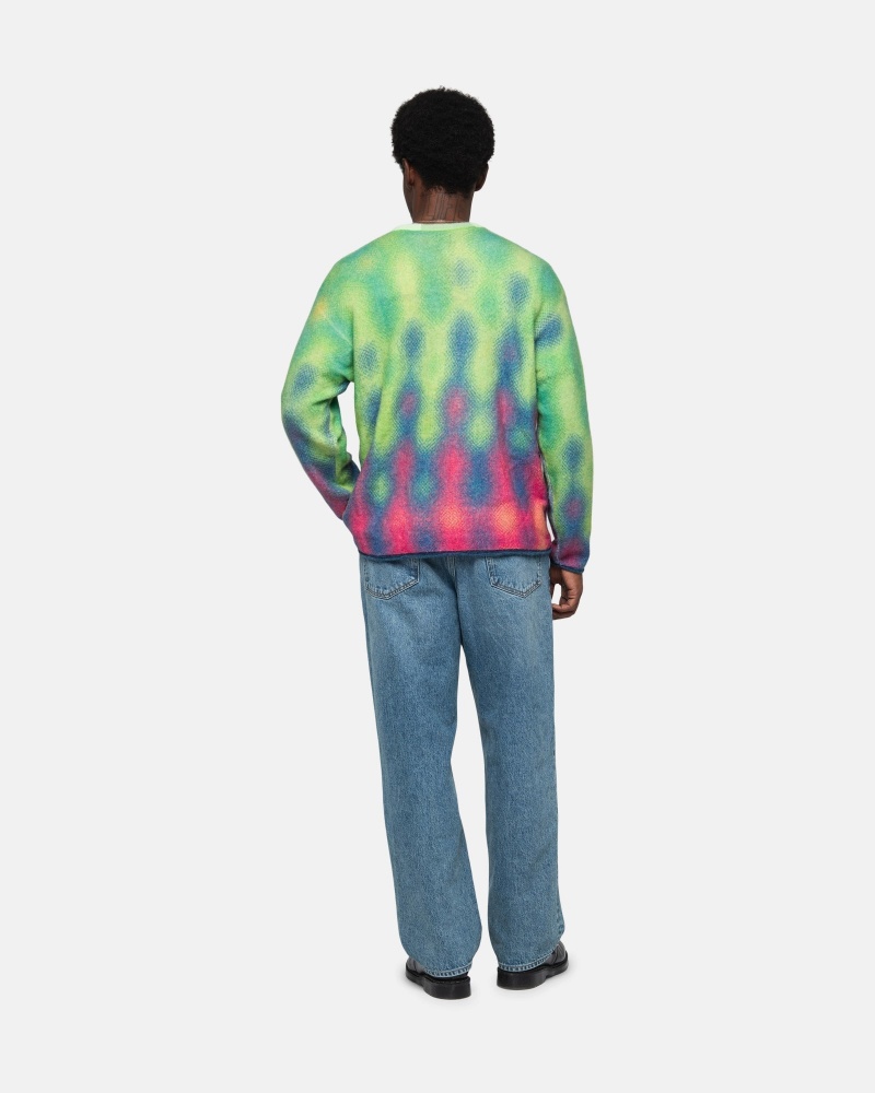 Stüssy Gradient Dot Brushed Trui Long Sleeve Sweater Unisex Multi | AQ02-R7-UE