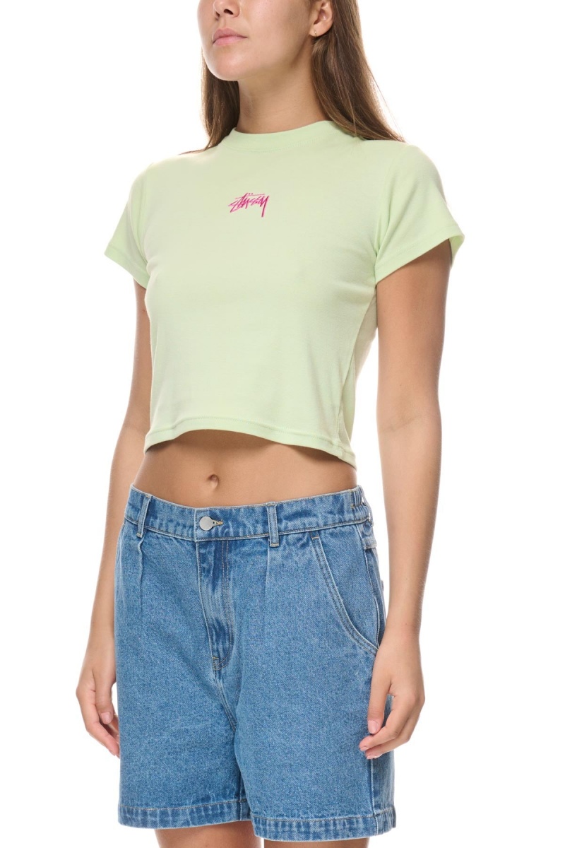 Stüssy Graffiti Rib Tee Tees Dames Groen | NG41-F5-JY