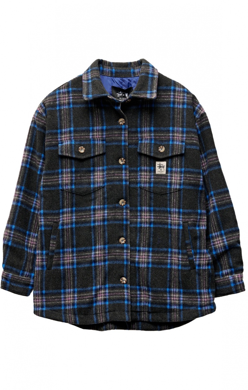 Stüssy Harley Check Worker Jacket Jassen Dames Zwart | EU89-W4-GH