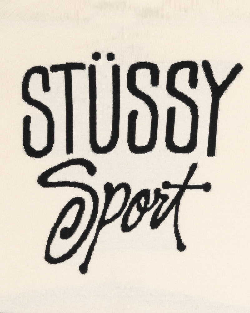 Stüssy Hockey Trui Long Sleeve Sweater Unisex Natural | BZ38-K1-EI