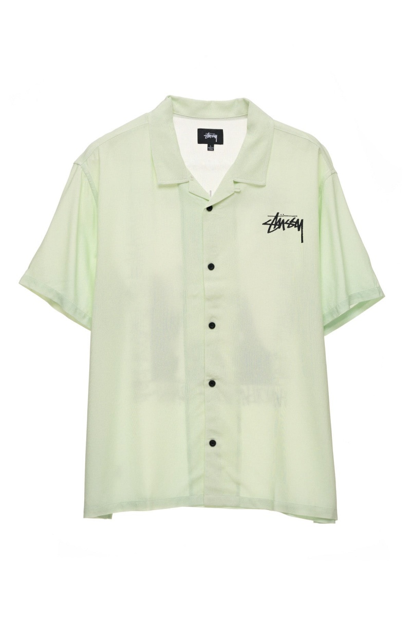 Stüssy How We\'Re Living Ss Shirt Overhemd Heren Groen | TC99-E6-UA