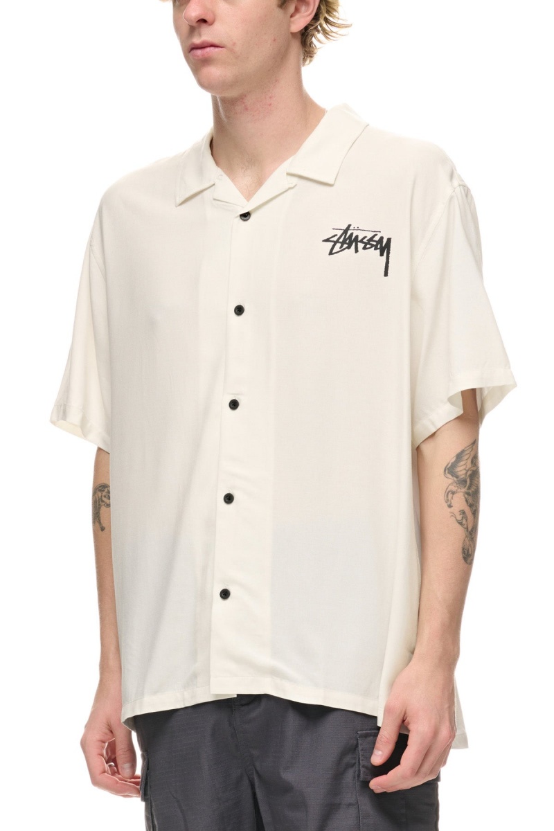 Stüssy How We'Re Living Ss Shirt Overhemd Heren Wit | IG53-J8-NZ