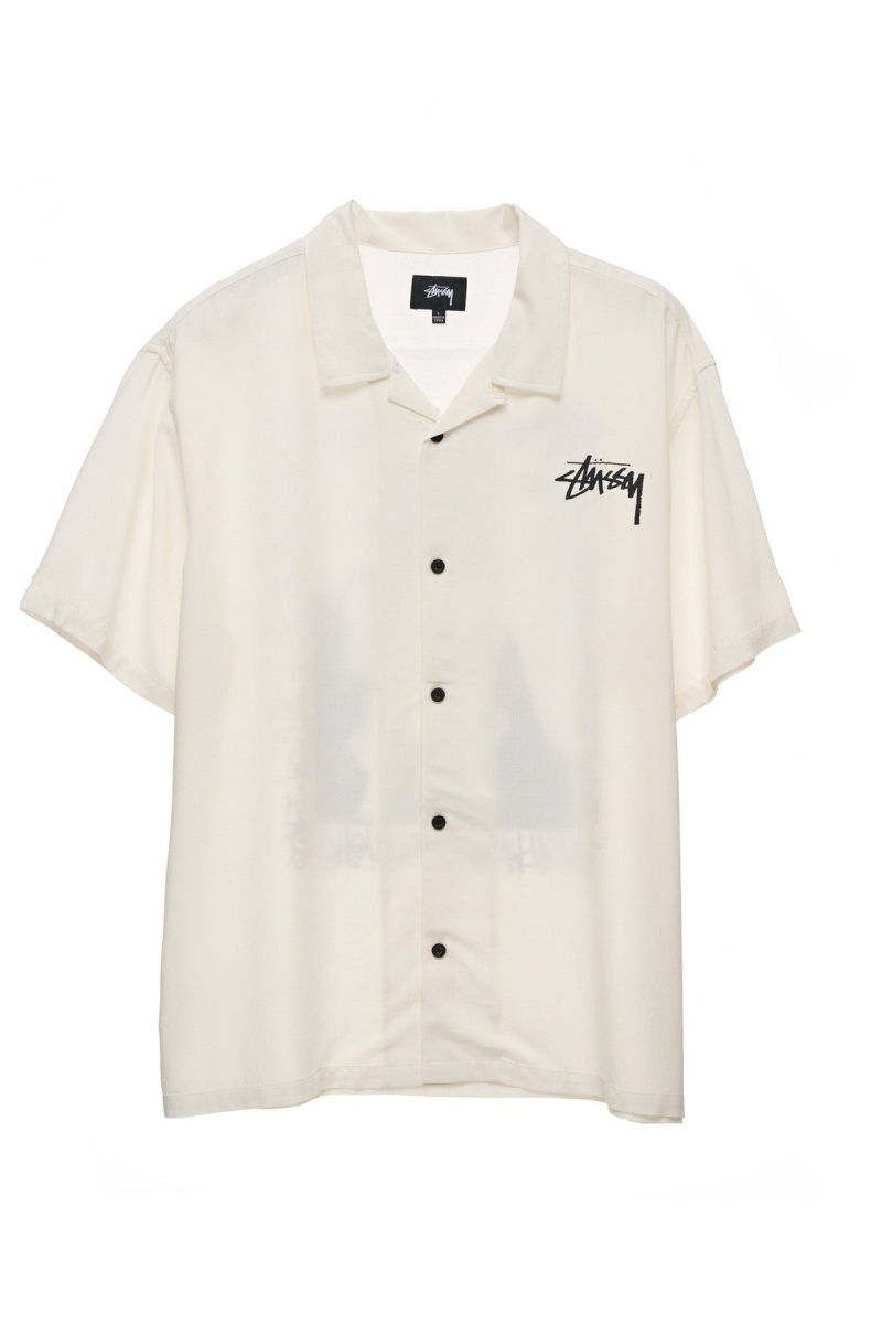 Stüssy How We\'Re Living Ss Shirt Overhemd Heren Wit | IG53-J8-NZ