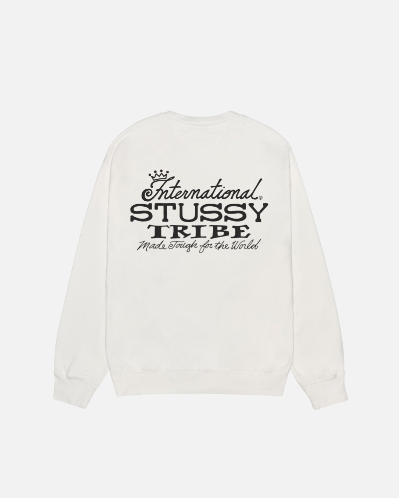 Stüssy IST Crew Pigment Dyed Long Sleeve Sweatshirt Unisex Natural | SS28-G0-TL