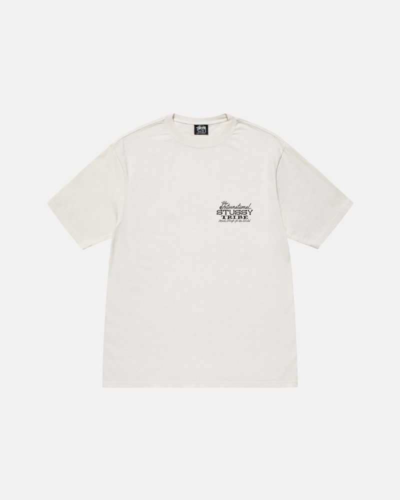 Stüssy IST Tee Pigment Dyed Short Sleeve T-Shirt Unisex Natural | YL43-H4-TJ