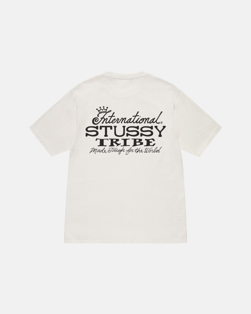 Stüssy IST Tee Pigment Dyed Short Sleeve T-Shirt Unisex Natural | YL43-H4-TJ