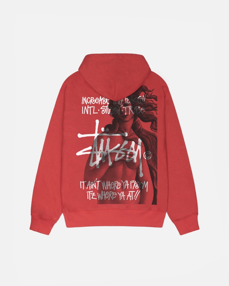 Stüssy Ist Venus Zip Hoodie Long Sleeve Sweatshirt Unisex Pepper | PX46-H4-OE