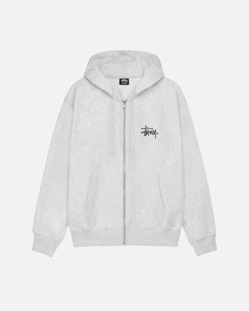 Stüssy Ist Venus Zip Hoodie Long Sleeve Sweatshirt Unisex Ash Heather | BP50-J1-BZ