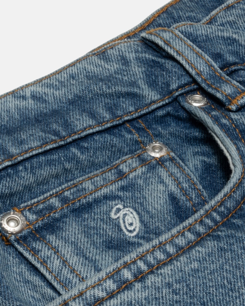 Stüssy Klassieke Jean Denim Denim Unisex Blauw | FI96-M4-TW