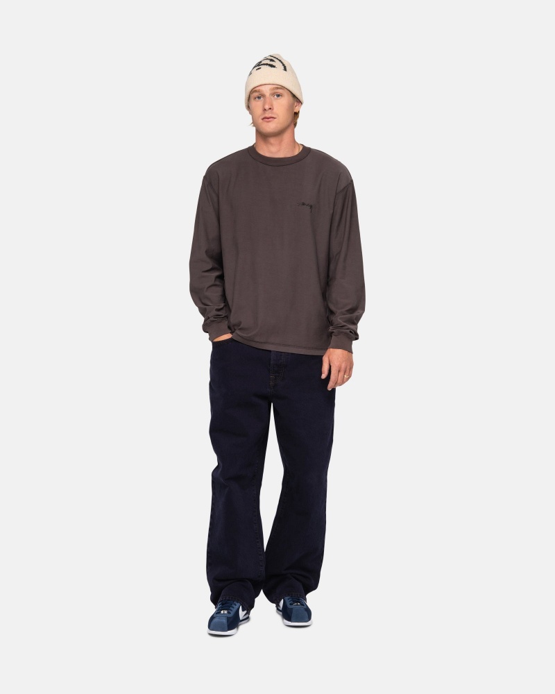 Stüssy Lazy Ls Tee Long Sleeve Knit Unisex Zwart | GD32-V9-XT