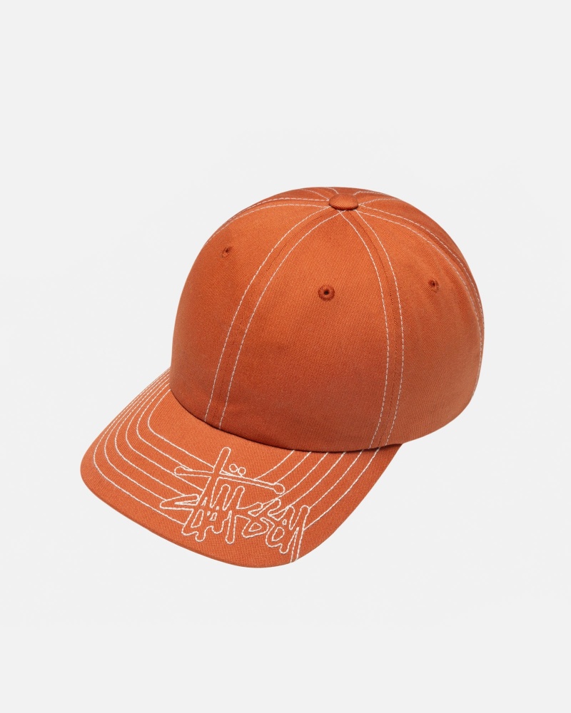 Stüssy Low Pro Basic Stitch Strapback Ball Cap Unisex Oranje | NP25-H2-CJ