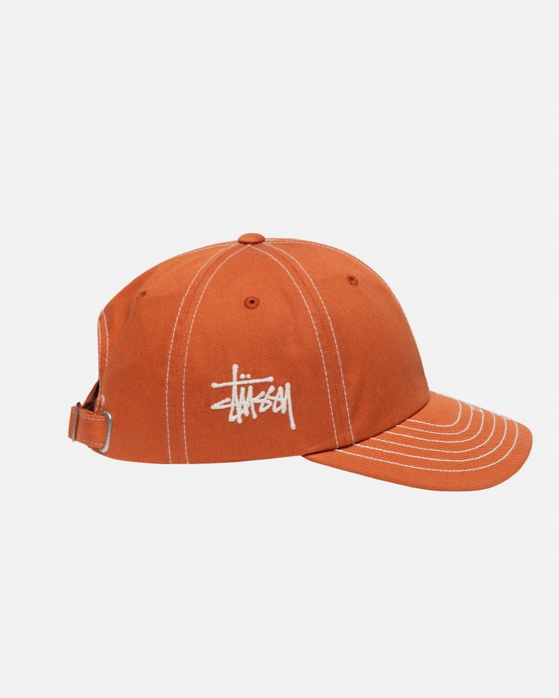 Stüssy Low Pro Basic Stitch Strapback Ball Cap Unisex Oranje | NP25-H2-CJ