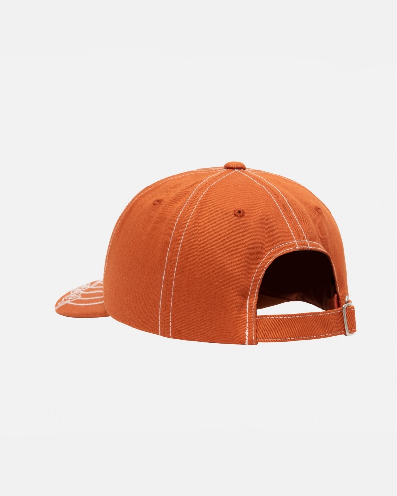 Stüssy Low Pro Basic Stitch Strapback Ball Cap Unisex Oranje | NP25-H2-CJ