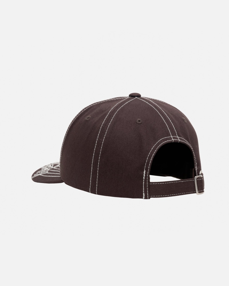 Stüssy Low Pro Basic Stitch Strapback Ball Cap Unisex Bruin | AY10-L7-GH