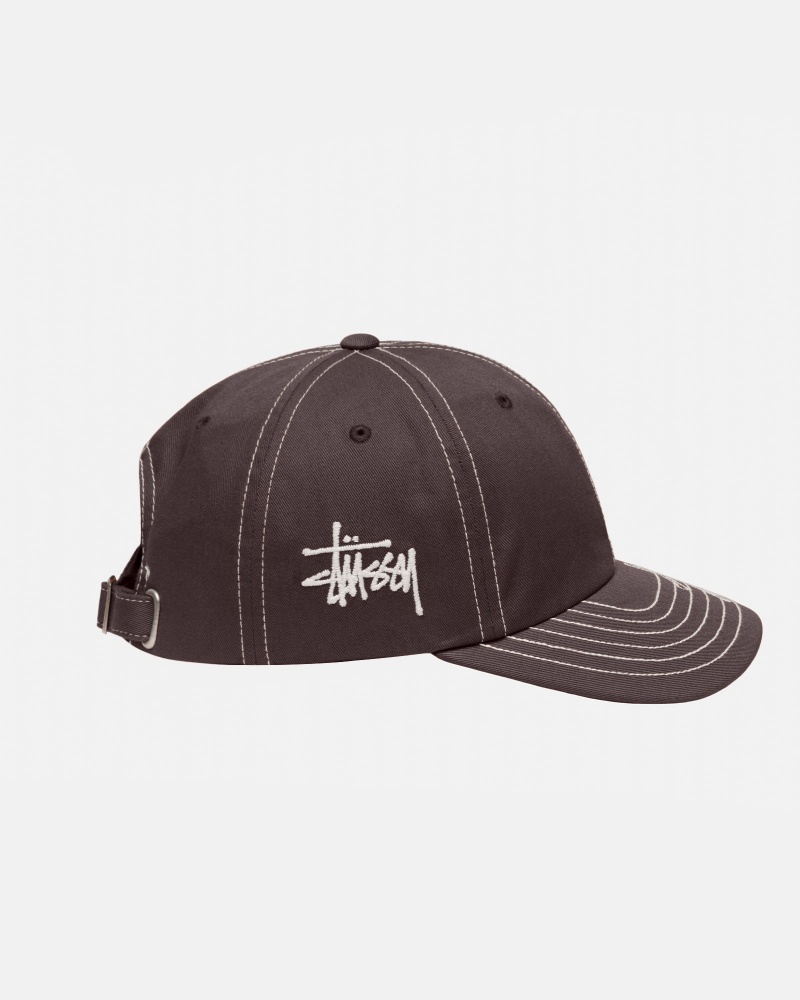 Stüssy Low Pro Basic Stitch Strapback Ball Cap Unisex Bruin | AY10-L7-GH